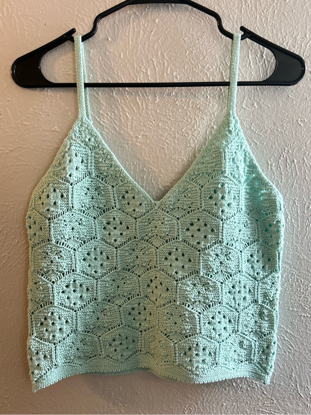 American Eagle Outfitters Mint Crochet V-Neck Cami
